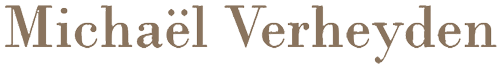 Michaël Verheyden logo – Belgisch design bij Nuances Leuven