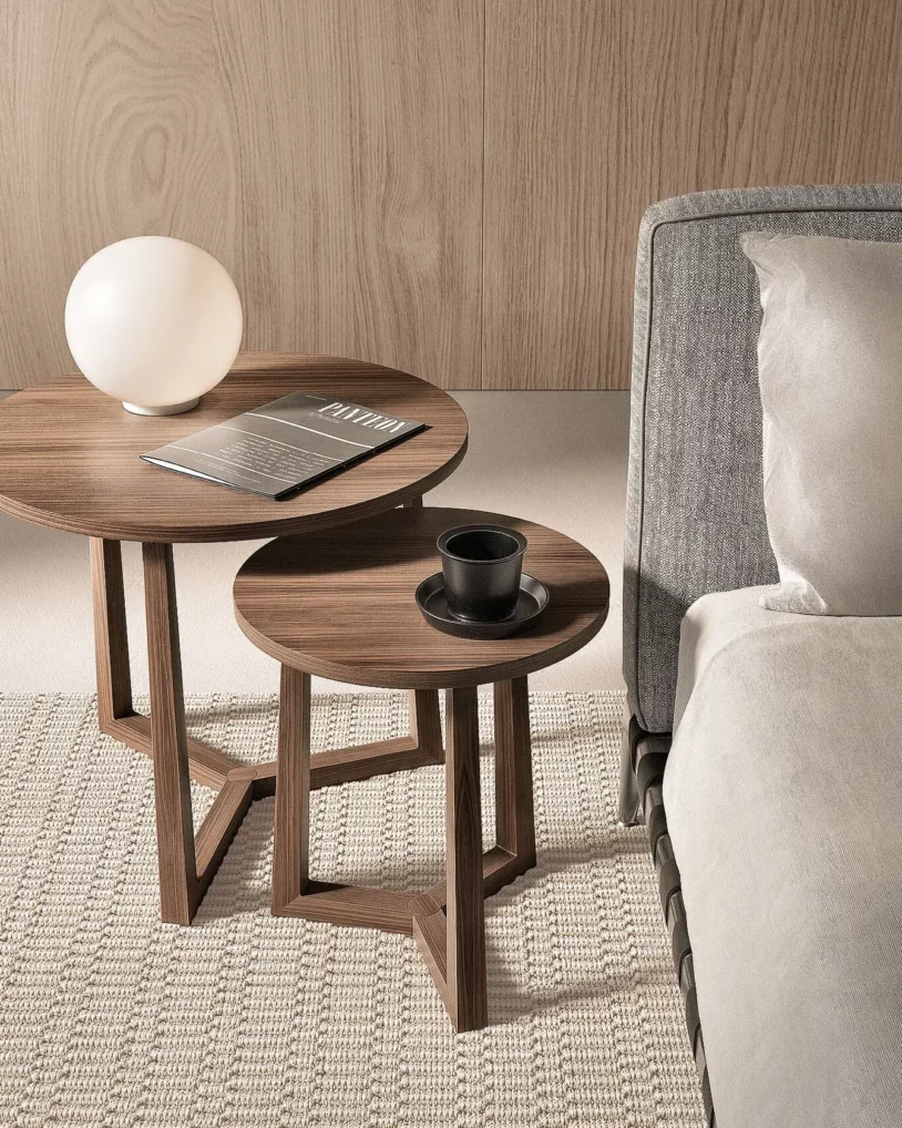 Flexform Jiff salontafel in massief hout – verkrijgbaar bij Nuances Leuven